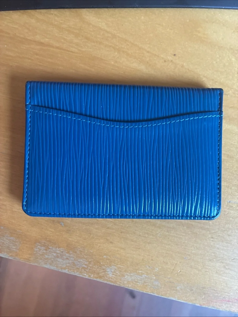 Louis Vuitton Bright Blue Epi Leather Card Holder